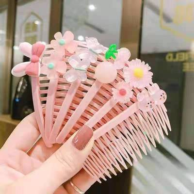 儿童插梳发卡碎发整理神器刘海发饰女童发梳宝宝头饰发夹碎发梳 - 图3