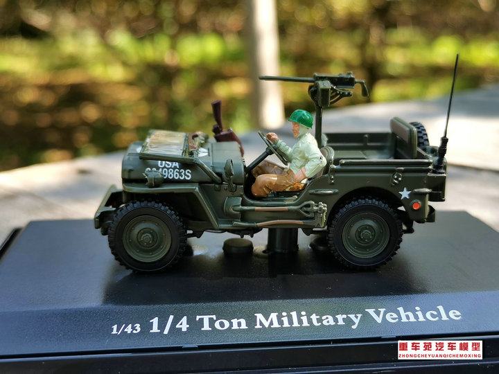 全新康威1:43吉普威利斯二战军车Jeep越野车合金汽车模型收藏摆件 - 图0