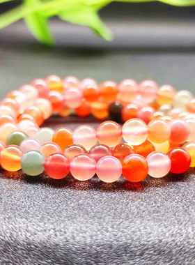 天然盐源玛瑙原石水晶手串珠子