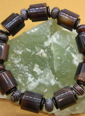 天然巴西玉髓蚕丝玛瑙佛珠