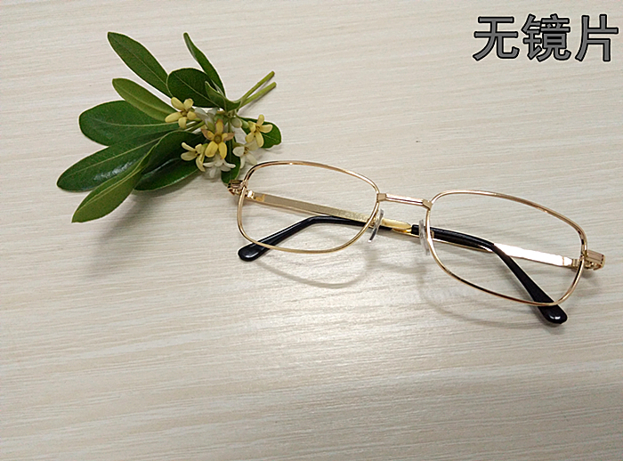 方形镜框无镜片男女摄影道具装饰眼镜长方形金色金属镜架两副包邮 方形镜框无镜片男女摄影道具装饰眼镜长方形金色金属镜架两副包邮