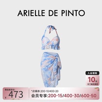 French ARIELLE DE PINTO New Split Skirt Swimsuit Woman Steel Tolength Skirt Spa Holiday Swimsuit