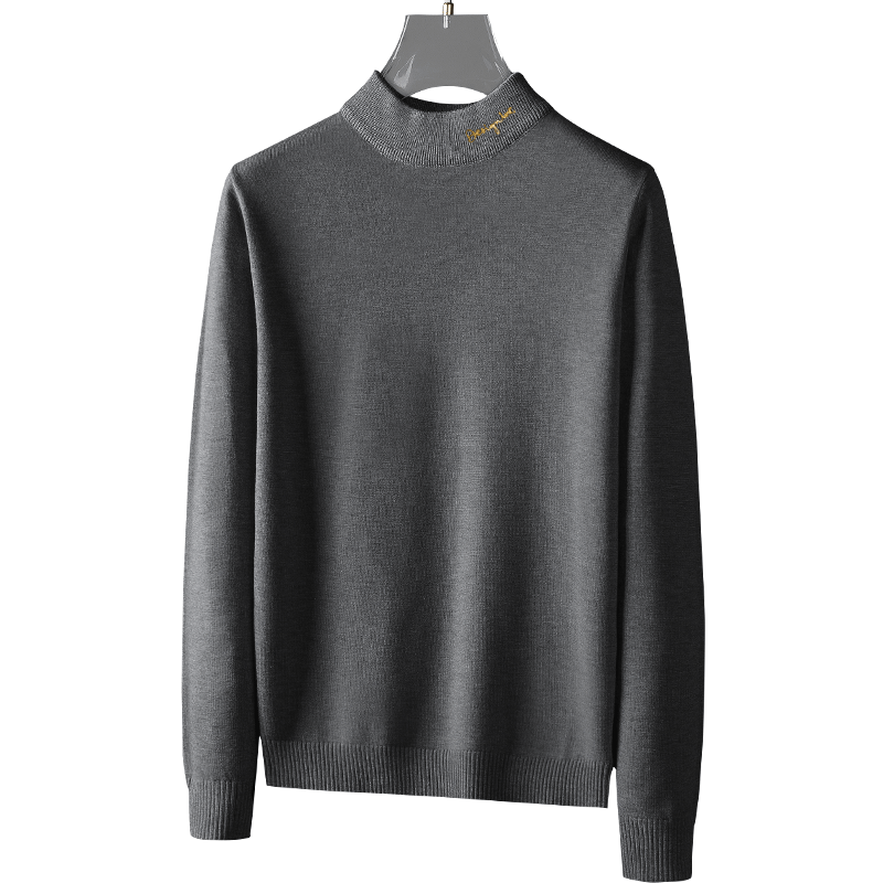 半高领毛衣男秋冬加绒加厚打底衫2025新爆款中领针织毛衫保暖线衣,淘宝优惠券,粉丝福利购,淘宝优惠卷