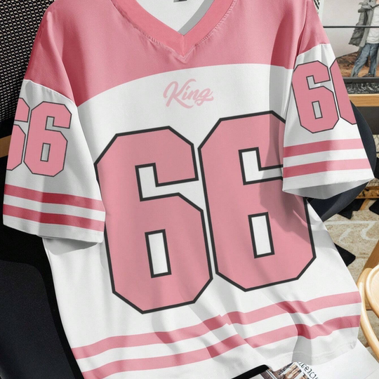 美式复古运动短袖T恤男女夏季宽松休闲棒球服情侣装上衣