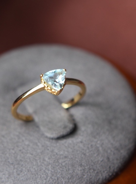 玉925纯银18k天然黄宝石