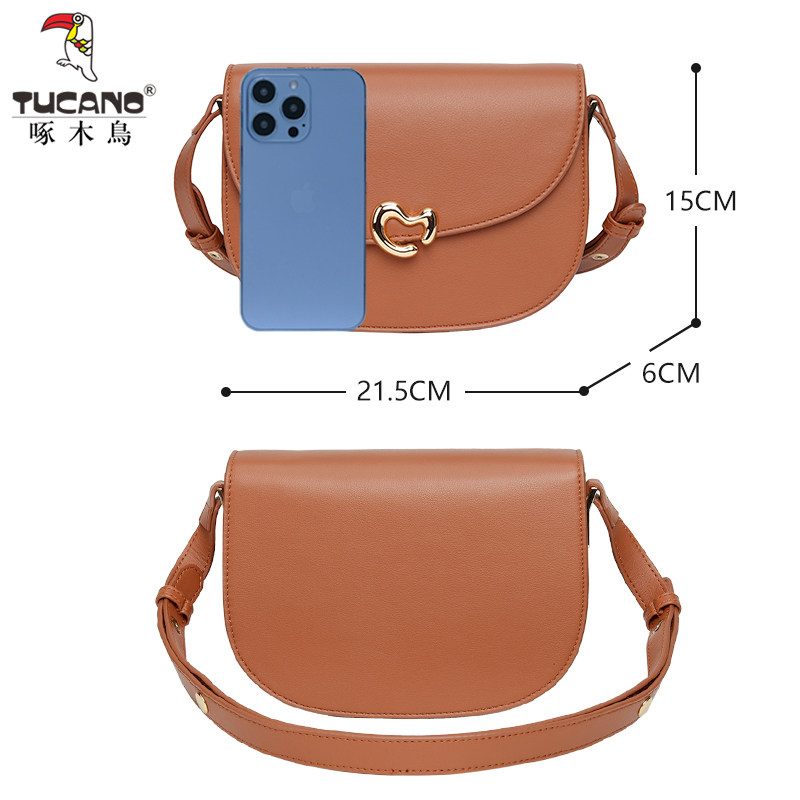 啄木鸟2022新款真皮春夏季单肩包 啄木鸟沃百女士包袋