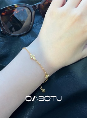 迷你桂花手链·通体925纯银镀金·原创设计小众高级气质百搭时尚