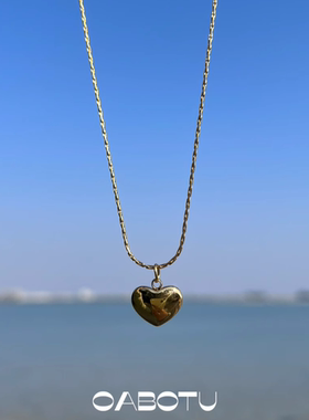 红釉爱心项链·小众设计休闲百搭时尚潮流气质心形滴釉项链