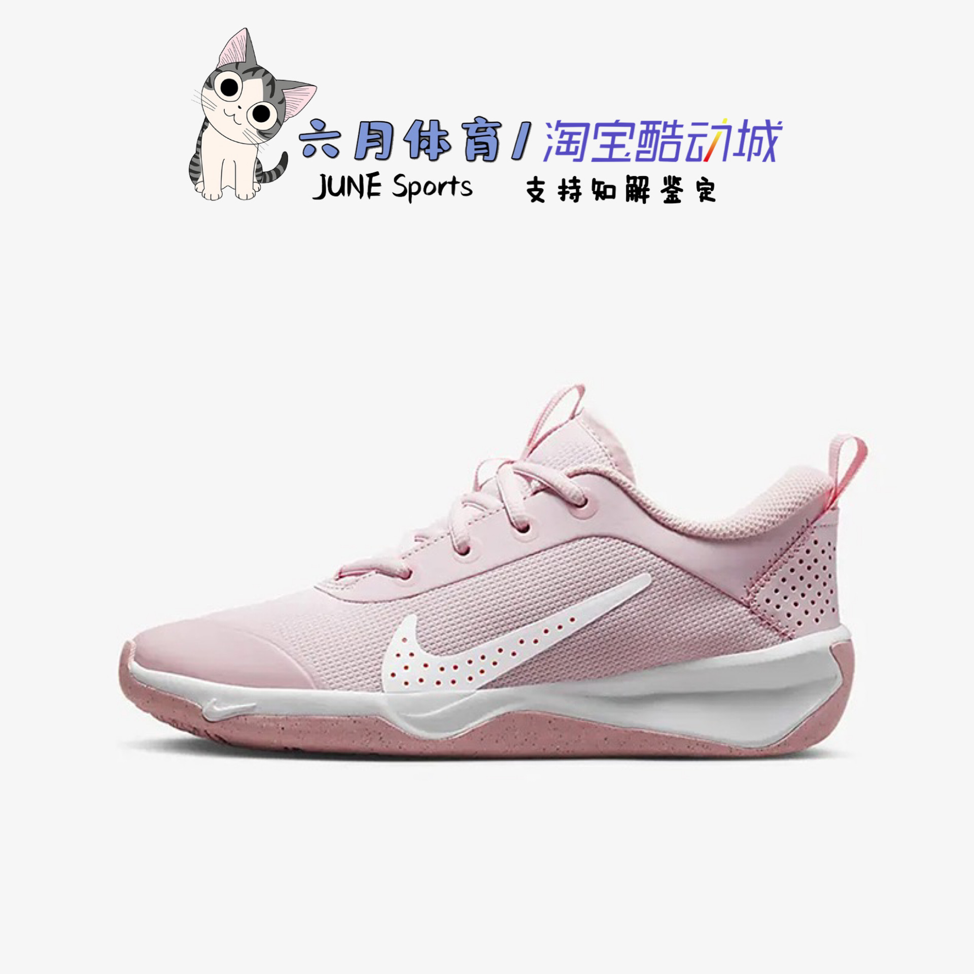 NIKE耐克 OMNI MULTI-COURT (GS) 女子轻便透气休闲鞋 DM9027-600 - 图0