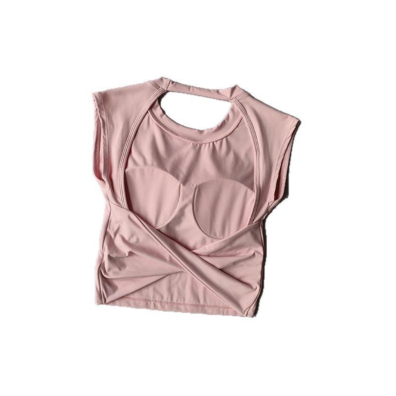 瑜伽背心女固定式胸垫美背短款运动t恤收腰显瘦健身上衣运动背心,淘宝优惠券,粉丝福利购,淘宝优惠卷
