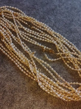 天然淡水小米粒珍珠项链高光泽