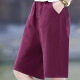 Bei Mengting casual high waist cotton and linen wide leg pants