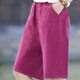 Bei Mengting casual high waist cotton and linen wide leg pants