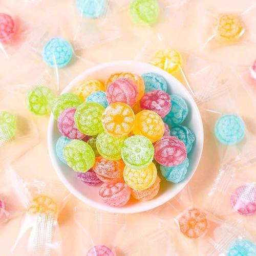 高颜值花瓣水果硬糖儿童零食什锦多种口味混合硬糖果网红爆款喜糖 - 图1