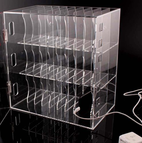 透明手机存放柜带锁工厂学生员工挂式存放保管箱神器亚克力存放盒 - 图3