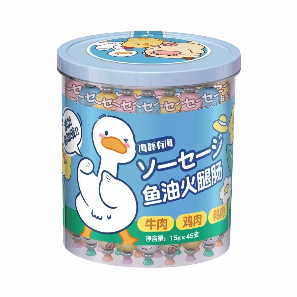 海豚有海宠物鱼油火腿肠鸡鸭牛肉混合装45支猫狗高营养火腿肠零食,淘宝优惠券,粉丝福利购,淘宝优惠卷