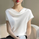 Clearance Short Sleeve Silk Swing Collar ເສື້ອຍືດຜູ້ຍິງ