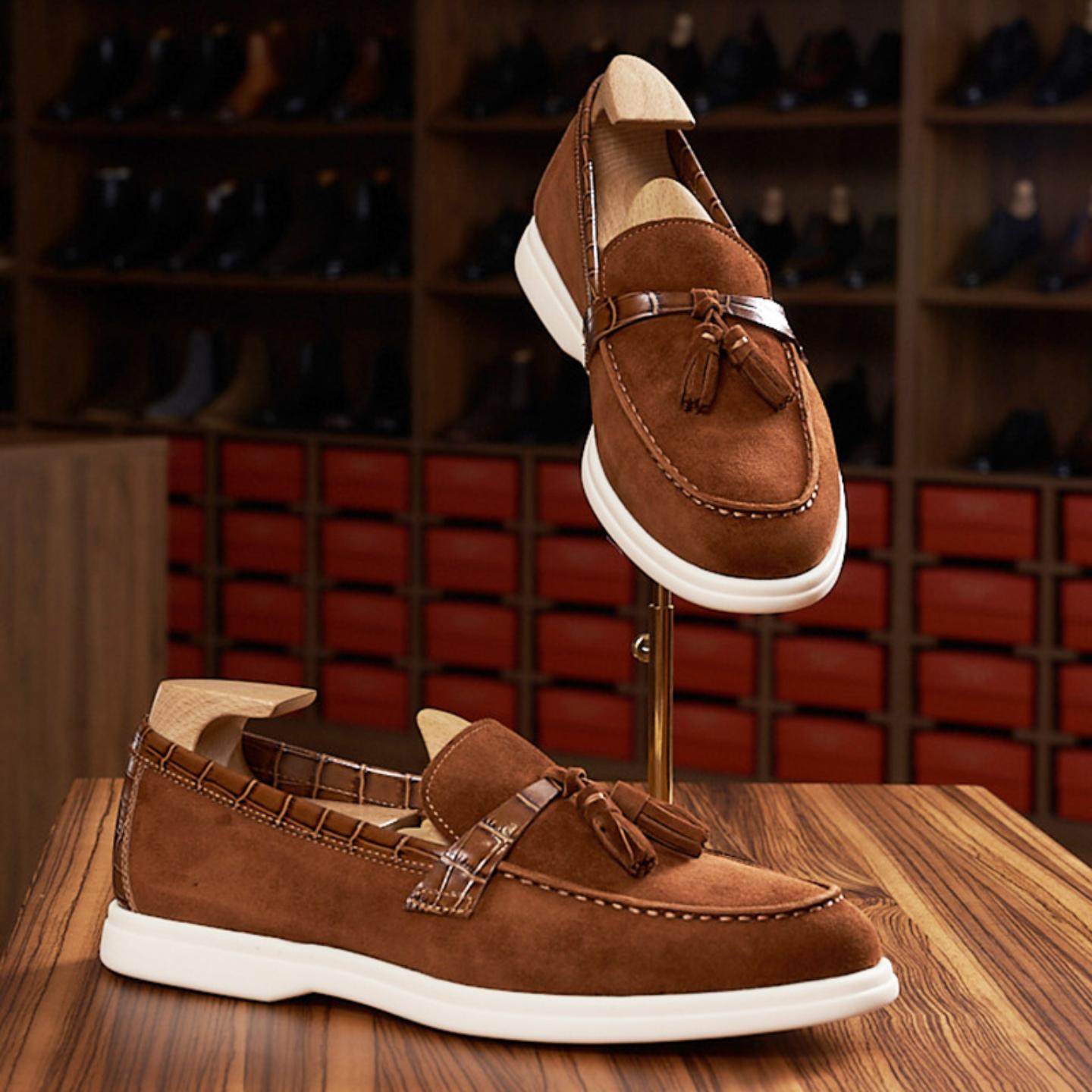 普洛克正品伦休闲真皮乐福鞋低帮透气流苏懒人男鞋羊绒磨砂乐福鞋,淘宝优惠券,粉丝福利购,淘宝优惠卷