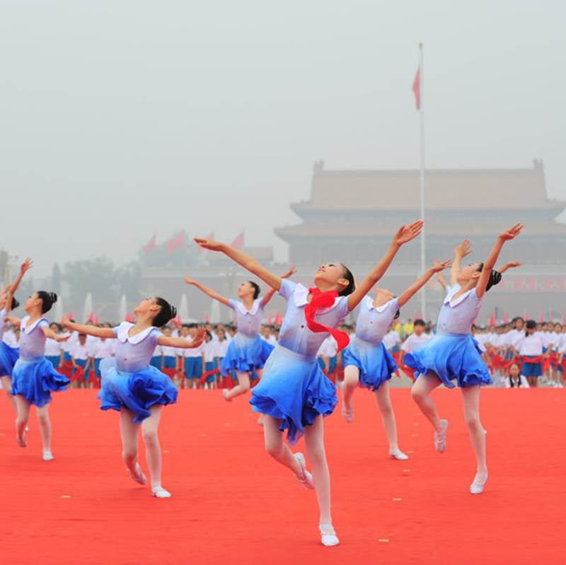 飘扬红领巾演出服向着梦想奔跑表演服歌唱祖国合唱服中国梦舞蹈服-图0