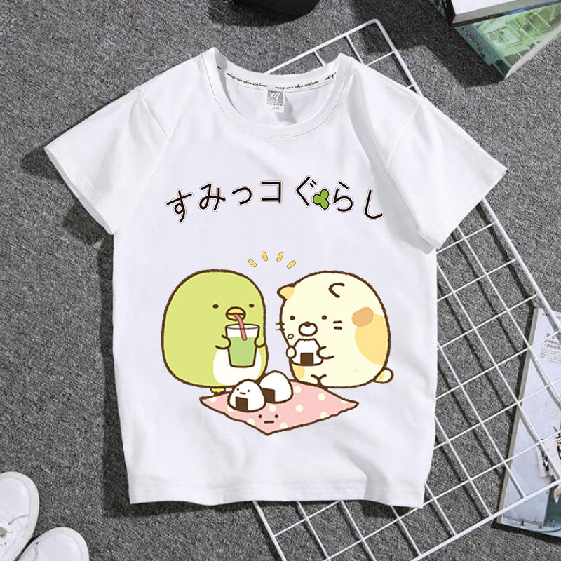 新款夏季男女童装短袖 角落生物超萌动漫卡通莫代尔学生T恤亲子装,淘宝优惠券,粉丝福利购,淘宝优惠卷