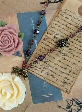 复古繁花水晶甜美风百搭项链