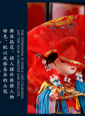 送老外中国特色礼物民间出国绢人