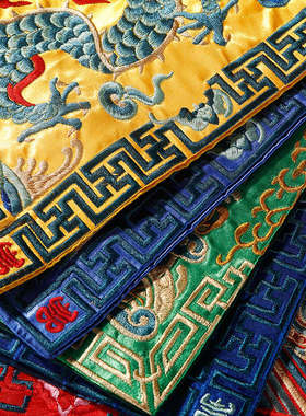 朝服绣花绣片中国风刺绣牡丹文玩
