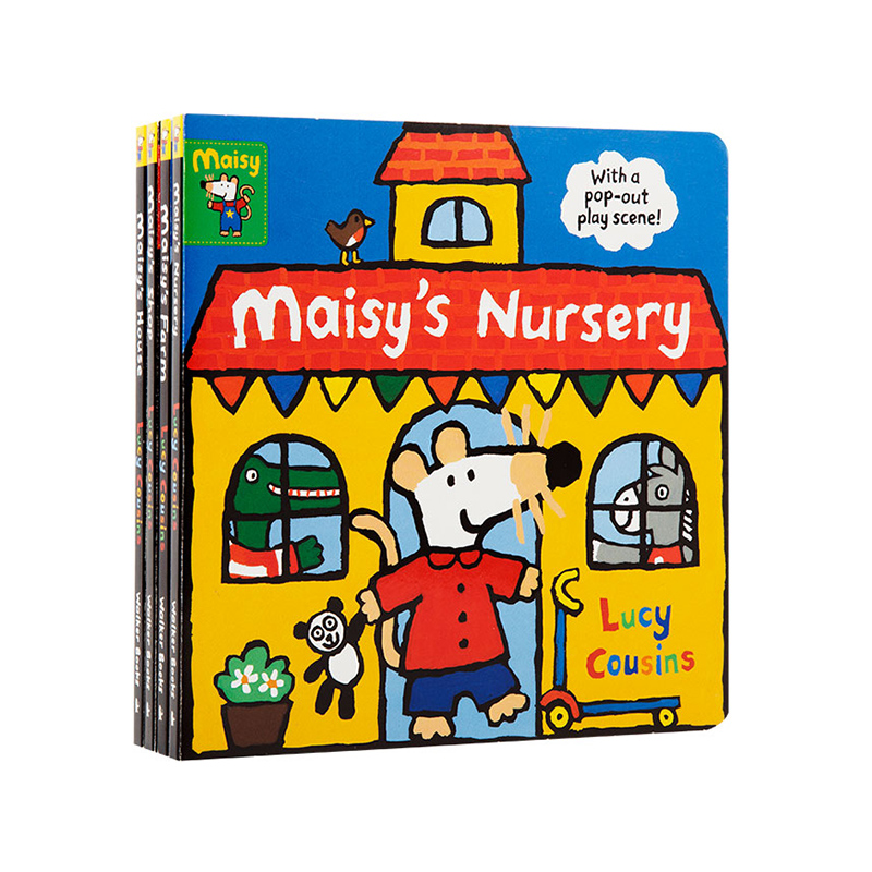 凯迪克图书点读版 Maisy Complete with Durable Play Scene小鼠波波趣味场景游戏书套装4册原版英文绘本-图0