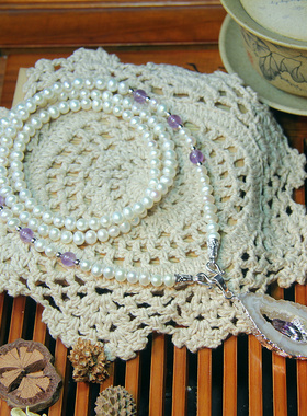 天然淡水珍珠佛牌挂链项链