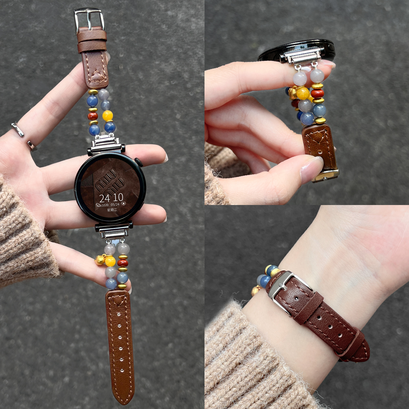 适用华为gt6手表带真皮watchgt5高级6pro智能gt4女款gt3腕表2新款 - 图2