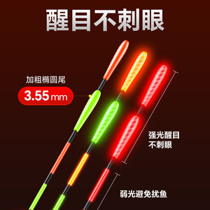 小凤仙2026新款夜光漂大物加粗尾浮漂咬钩变色电子日夜两用漂鱼漂