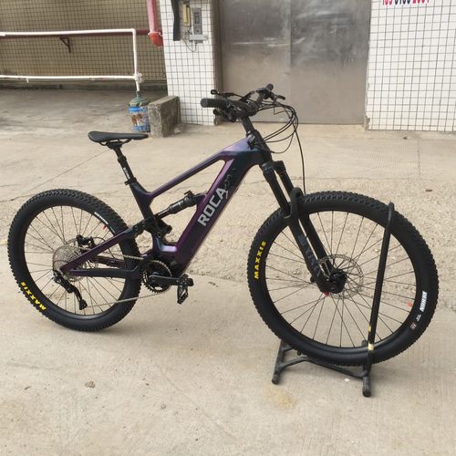 DENGFU E10八方电机碳纤中置助力软尾EBIKE速降山地车 - 图2