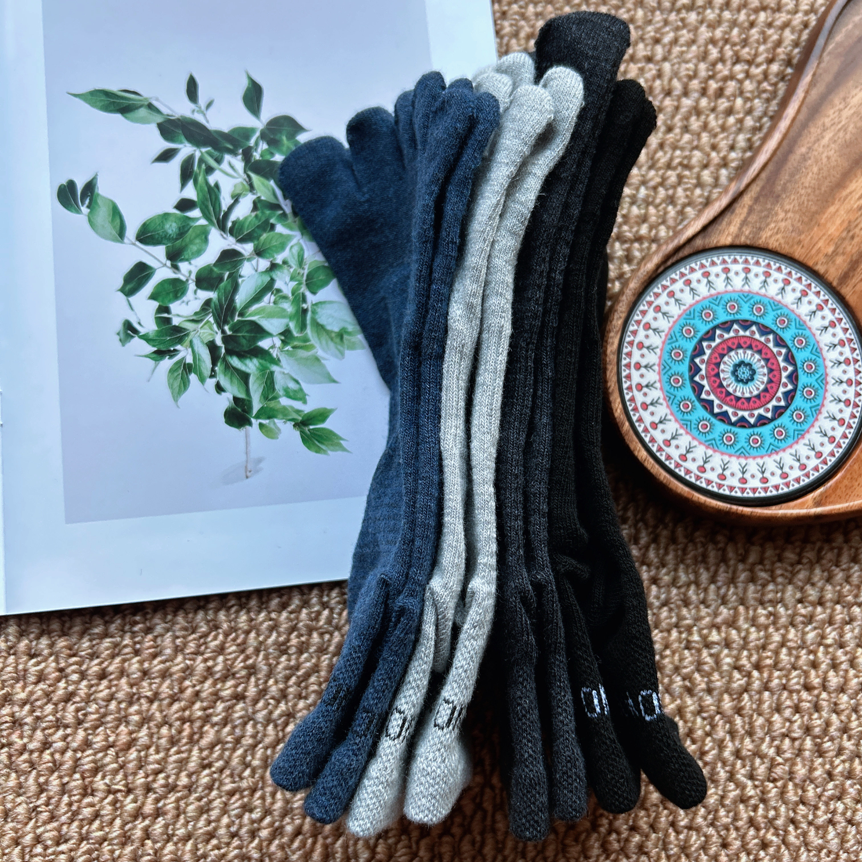 50%美利奴羊毛袜五指袜压力户外徒步登山马拉松中筒分趾速干透气,淘宝优惠券,粉丝福利购,淘宝优惠卷