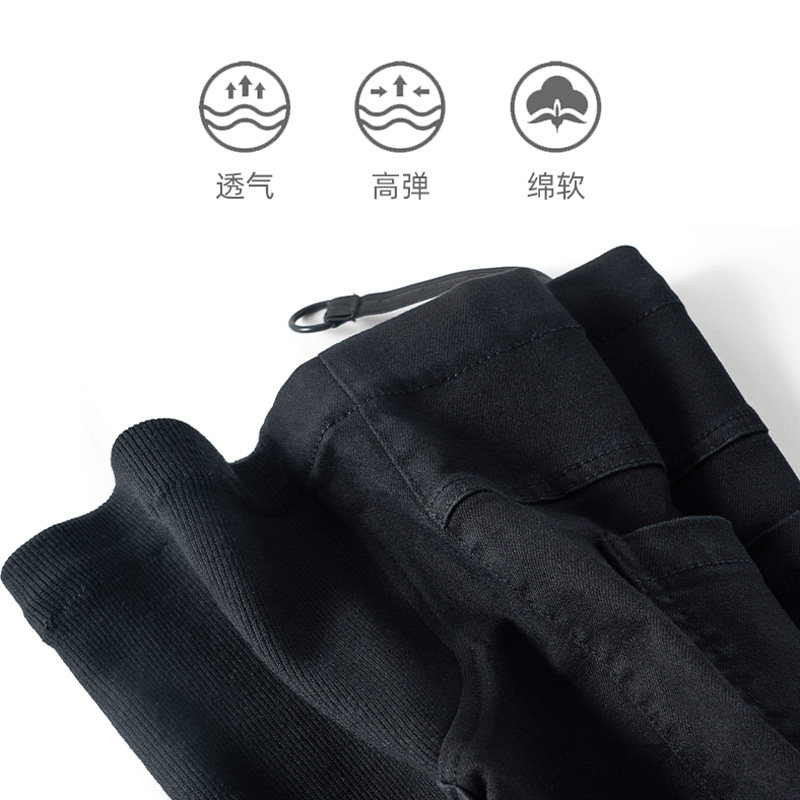 弹力孕妇黑色春秋潮妈外穿小脚裤 金安雅孕妇铅笔裤