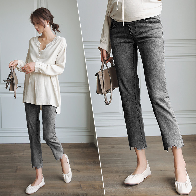 孕妇裤子秋季秋装外穿九分打底裤 金安雅孕妇打底裤