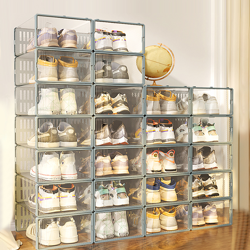 加厚鞋子透明折叠存放靴子收纳盒 宇卓家居鞋盒
