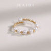 Heidi Jewelry Xunmi 13th Anniversary Limited Edition 3-4mm Freshwater Pearl Ring 18K Gold Stretch Ring