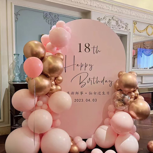 生日快乐kt板定制网红18岁男女生日布置场景装饰背景板迎宾牌气球 - 图2