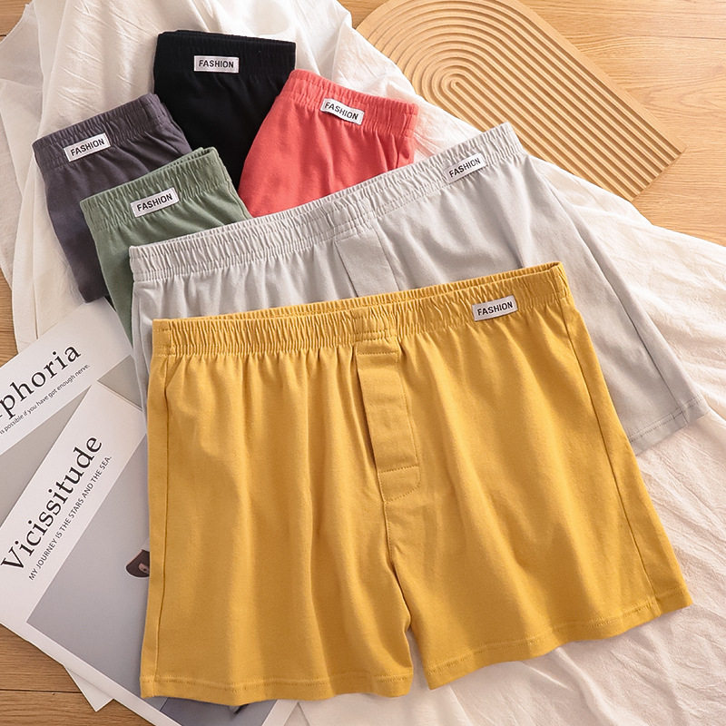 土黄色男士纯棉阿罗裤休闲短裤时尚中腰青年时尚休闲夏宽松前开口,淘宝优惠券,粉丝福利购,淘宝优惠卷