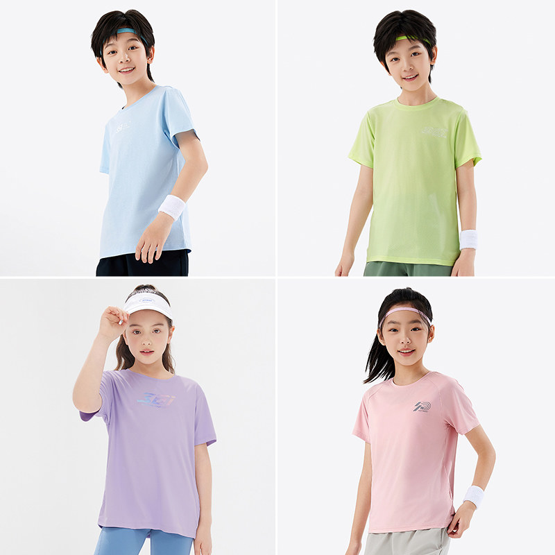 361童装男女童短袖针织衫2026夏季运动T恤大童亲肤青少年短T上衣