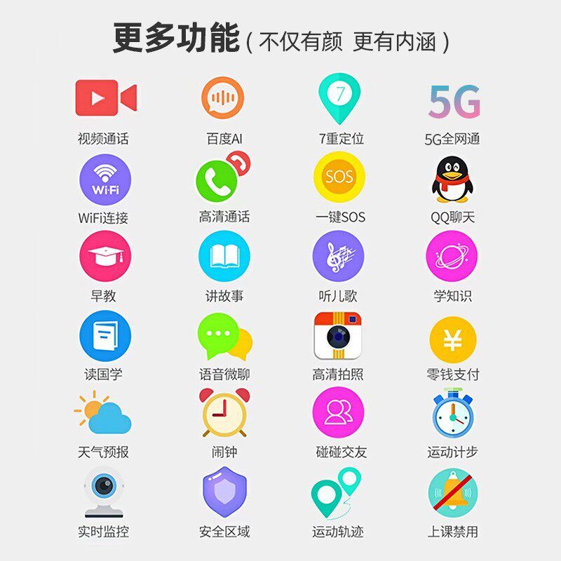 【官方正品】5g儿童多功能4g华为小米 e路相伴智能儿童手表