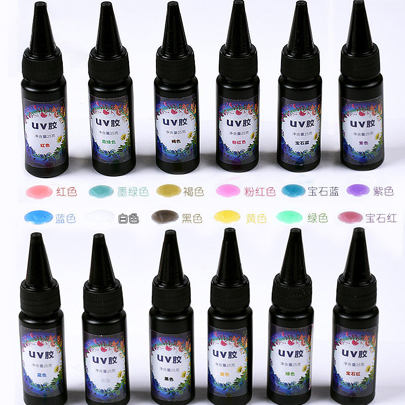 榕泰DIY水晶滴胶彩色UV胶实色彩色uv滴胶时光宝石 UV胶套装_虎窝淘