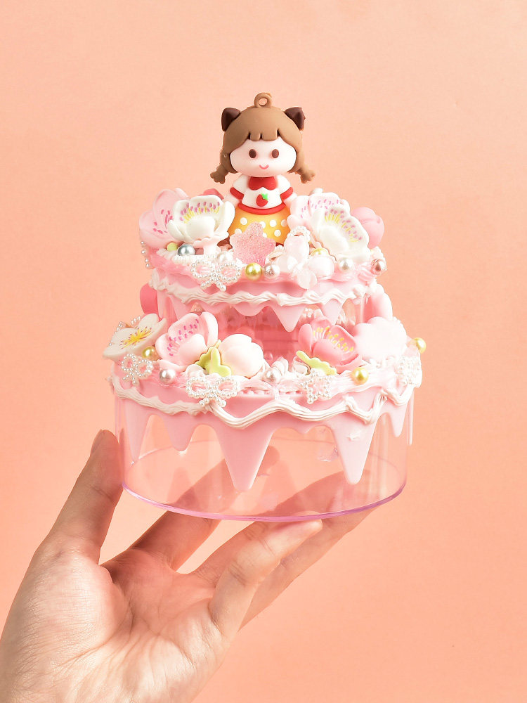 儿童DIY手工仿真食玩具奶油胶蛋糕收纳盒材料包套装女孩生日礼物,淘宝优惠券,粉丝福利购,淘宝优惠卷