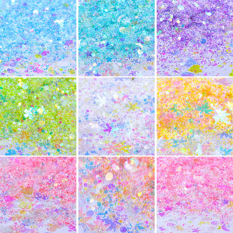 流沙油ab水晶滴胶diy材料 圣诞梦幻闪粉星星爱心网红填充美甲亮片,淘宝优惠券,粉丝福利购,淘宝优惠卷