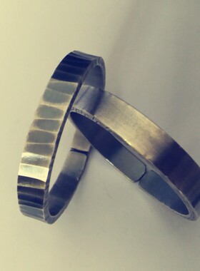 仿古做旧原创丽江足银手镯