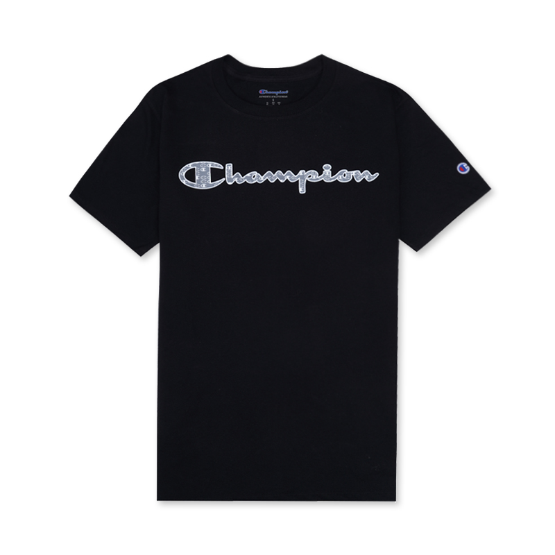 Champion /冠军男士胸前草写logo圆领短袖T恤内搭夏GT23H-586559 - 图0