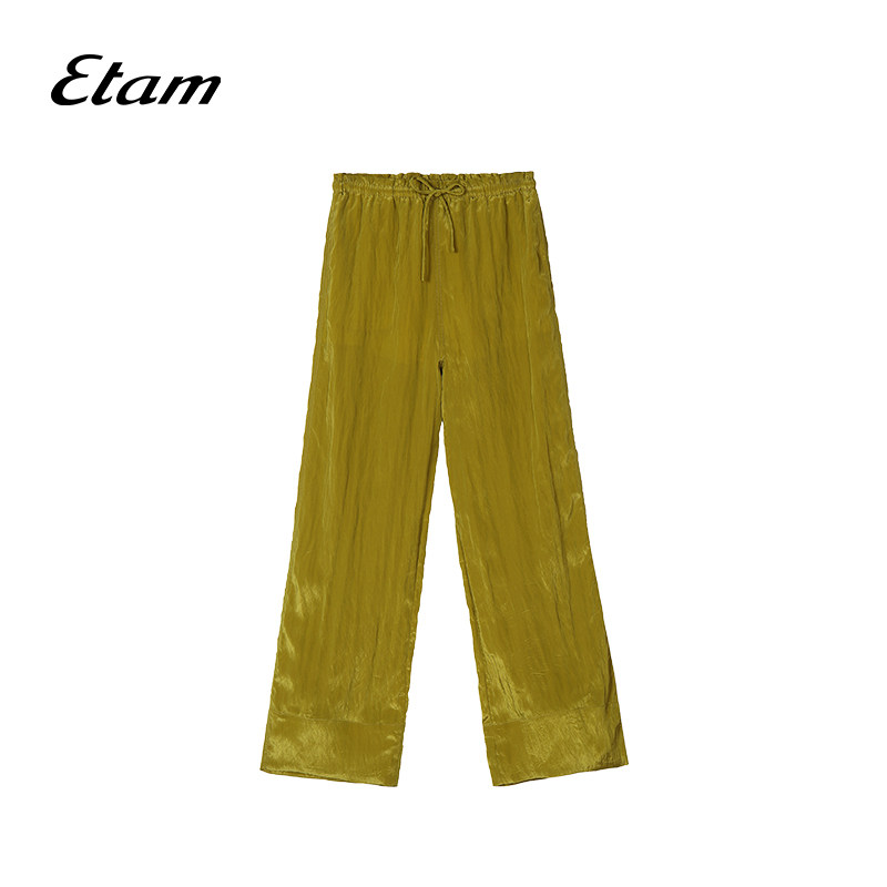 etam法式holiday chic抽绳阔腿裤 Etam睡裤/家居裤