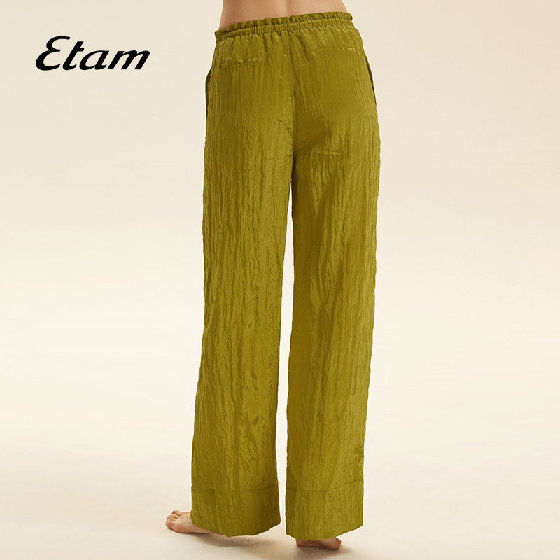 etam法式holiday chic抽绳阔腿裤 Etam睡裤/家居裤