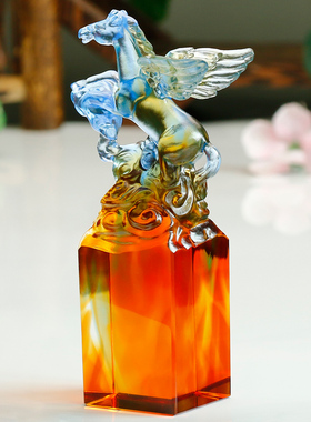 退役送战友琉璃印章纪念品定制