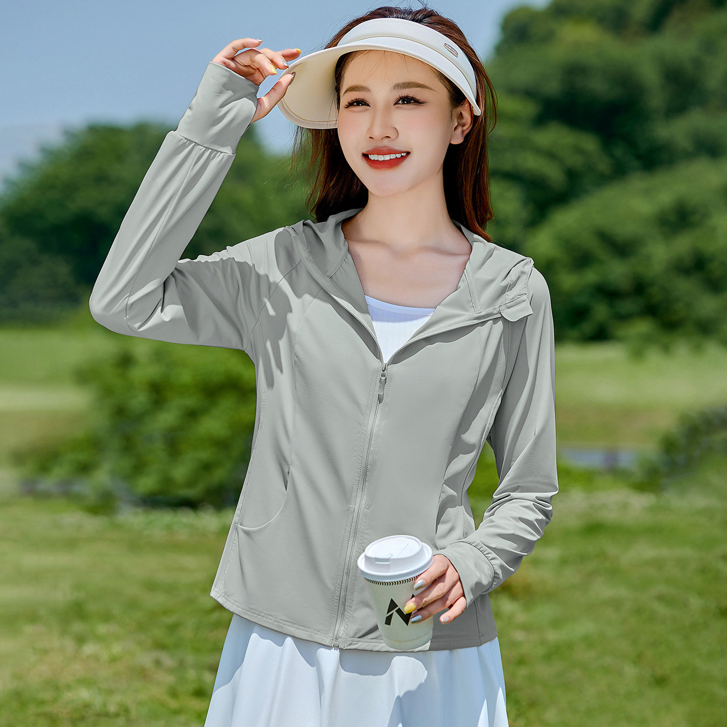 冰丝防晒衣女2026新款夏季凉感户外防紫外线防晒服短款修身薄外套